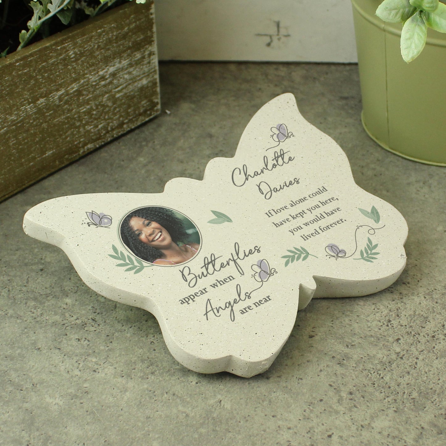Personalised Any Butterflies Appear Photo Memorial Resin Butterfly