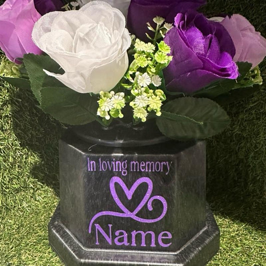 Heart design memorial outdoor flower vase