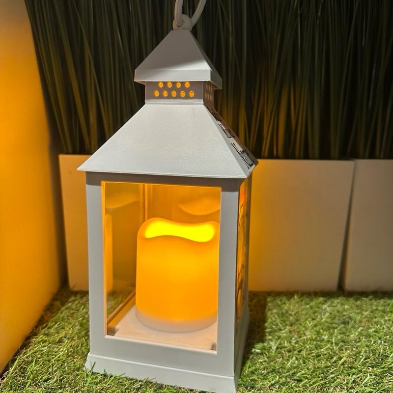 Personalised - Rainbow bridge memorial grey & glitter outdoor lantern with timer
