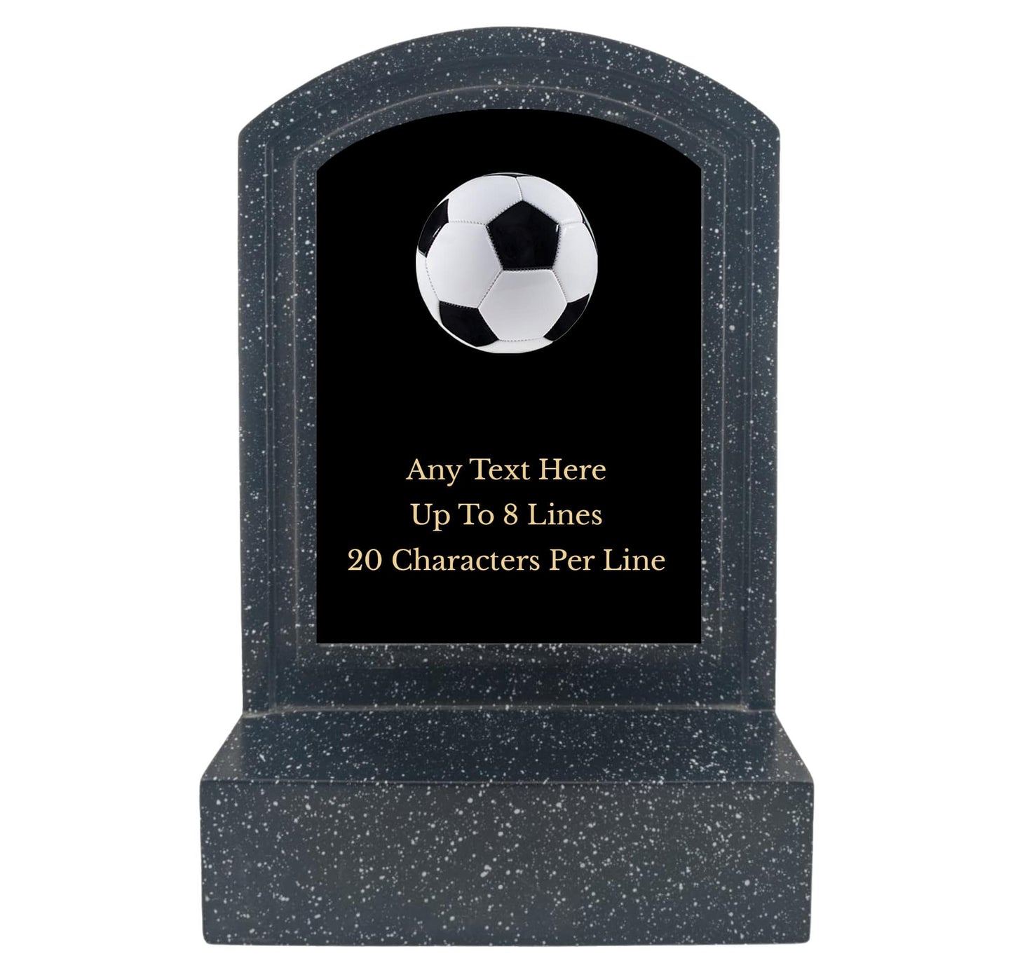Personalised Football Design Memorial Miniature Headstone