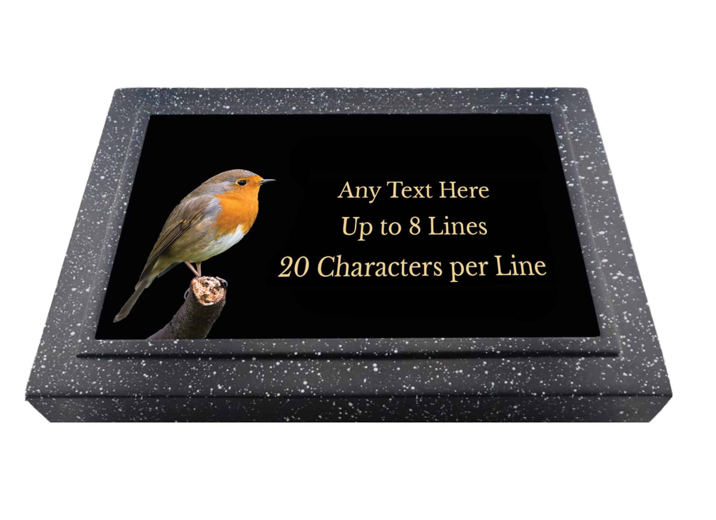 Personalised Robin Design Memorial Plaque Grave Marker