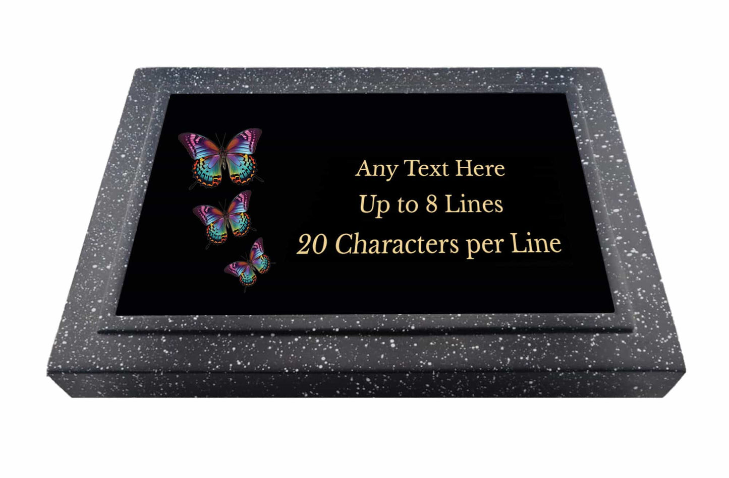 Personalised Butterfly Design Memorial Plaque Grave Marker
