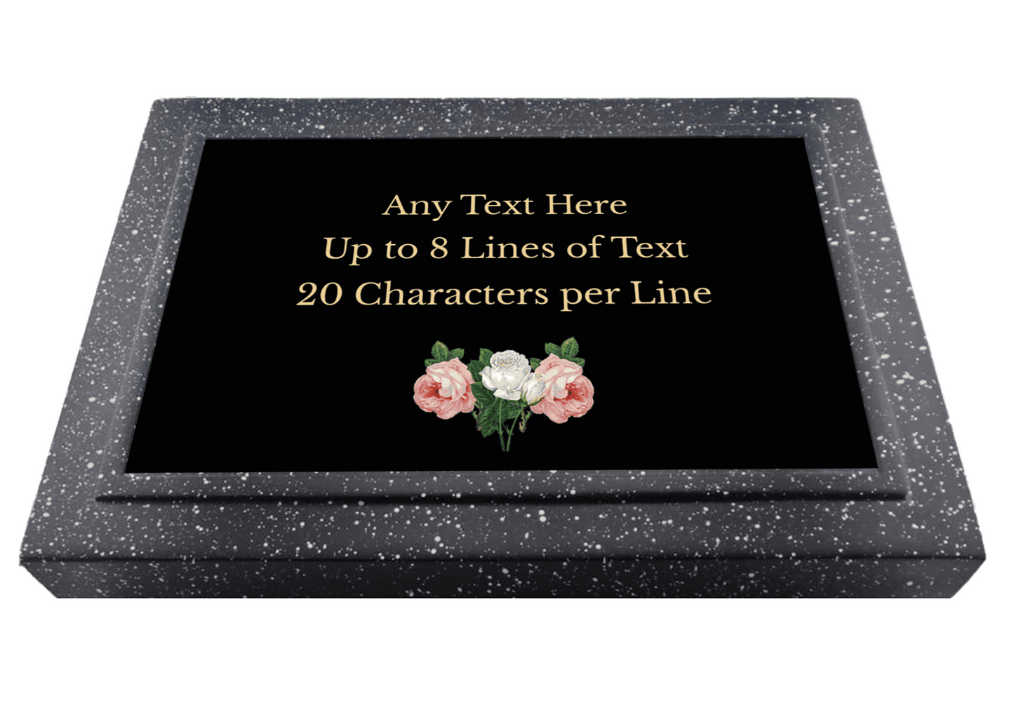 Personalised Flower Design Memorial Plaque Grave Marker