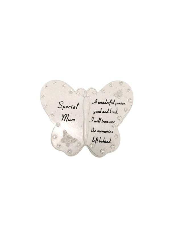 Options - Diamante butterfly memorial plaque