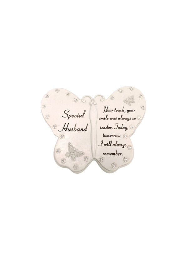 Options - Diamante butterfly memorial plaque