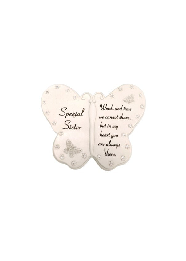 Options - Diamante butterfly memorial plaque