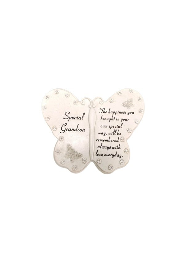 Options - Diamante butterfly memorial plaque