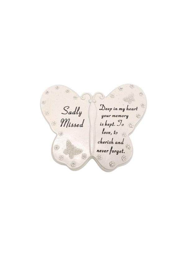 Options - Diamante butterfly memorial plaque