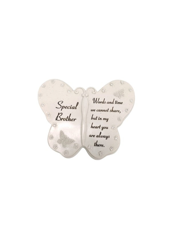 Options - Diamante butterfly memorial plaque
