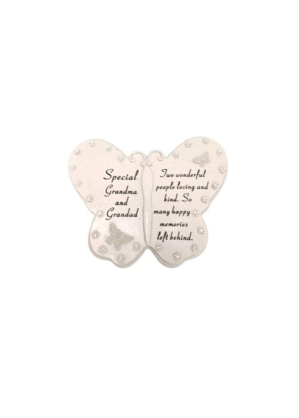 Options - Diamante butterfly memorial plaque