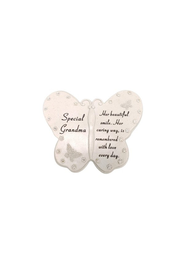 Options - Diamante butterfly memorial plaque