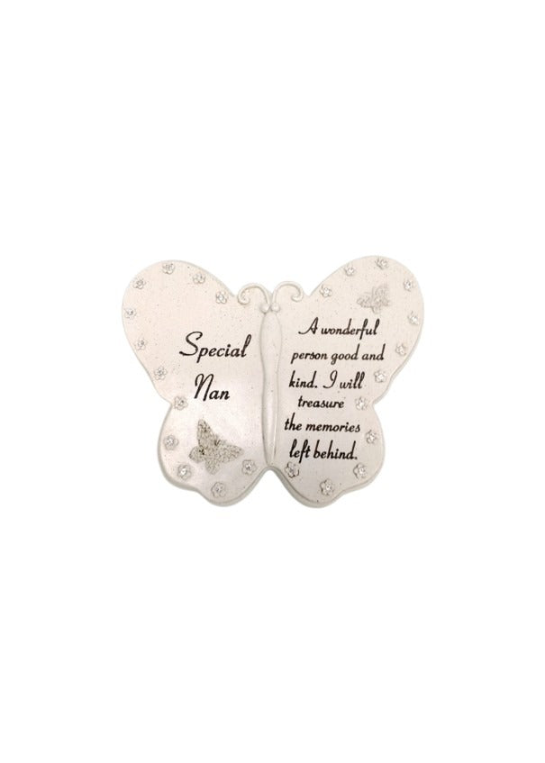 Options - Diamante butterfly memorial plaque