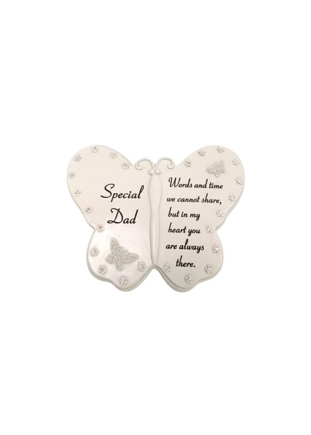 Options - Diamante butterfly memorial plaque