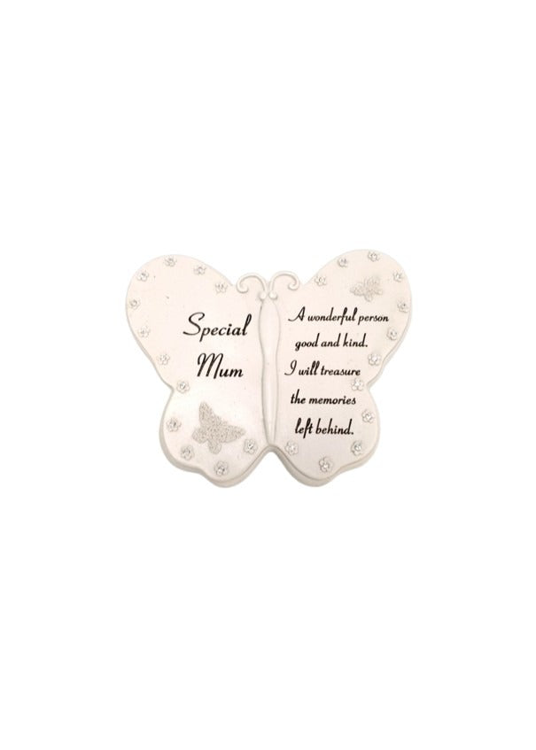 Options - Diamante butterfly memorial plaque