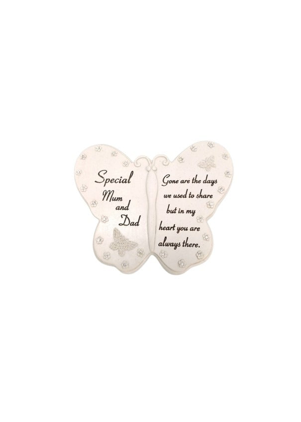 Options - Diamante butterfly memorial plaque