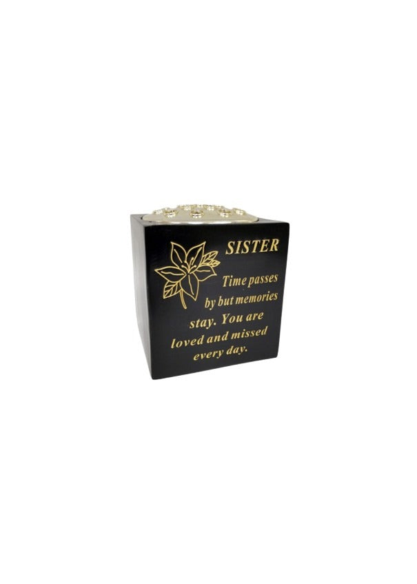 Options - Black & gold daffodil flower vase with gold insert