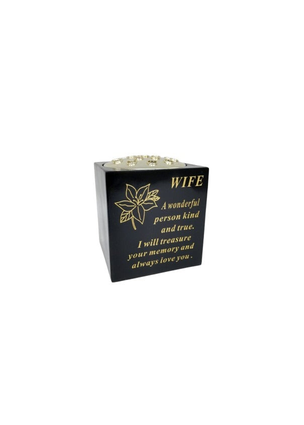 Options - Black & gold daffodil flower vase with gold insert