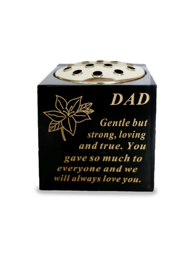 Options - Black & gold daffodil flower vase with gold insert