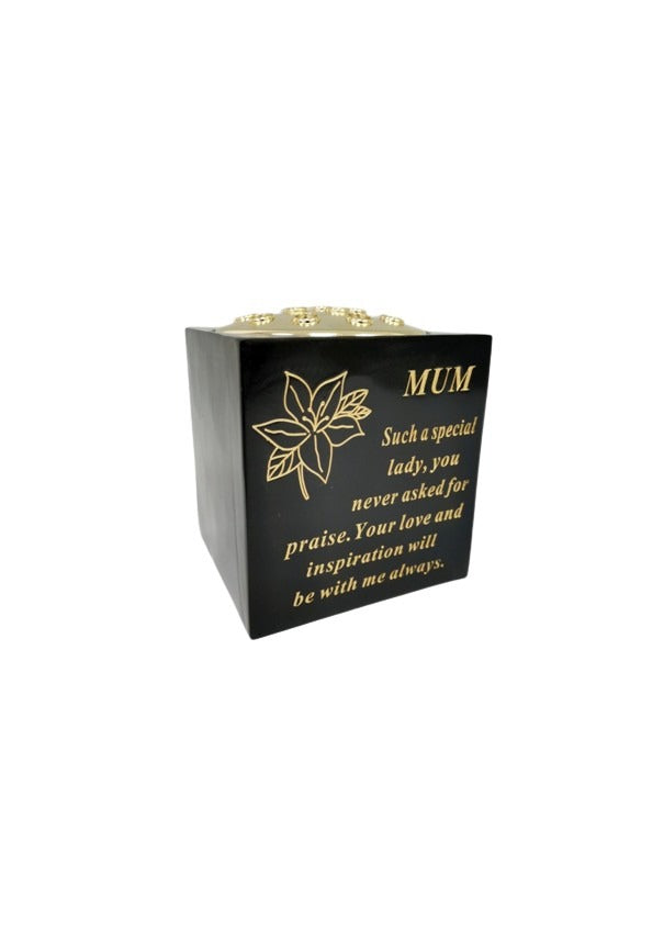 Options - Black & gold daffodil flower vase with gold insert
