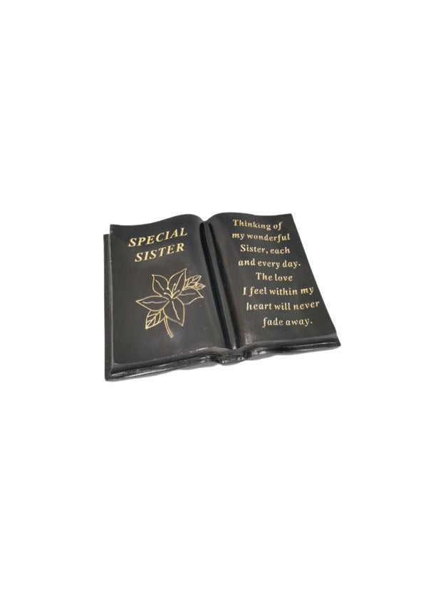 Option- Black and Gold lily memorial book.