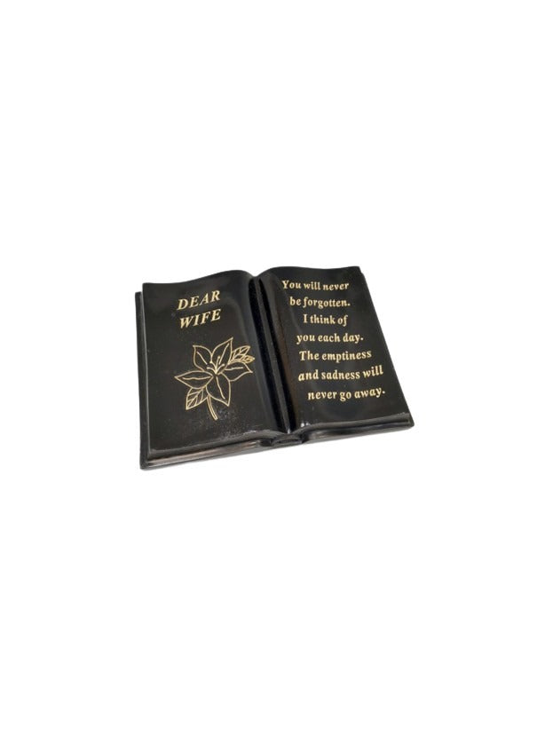 Option- Black and Gold lily memorial book.