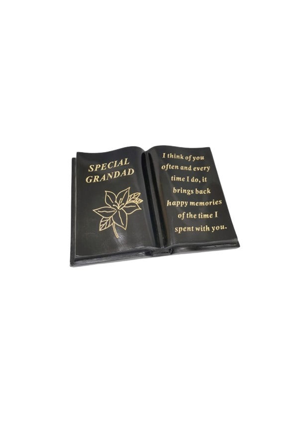 Option- Black and Gold lily memorial book.