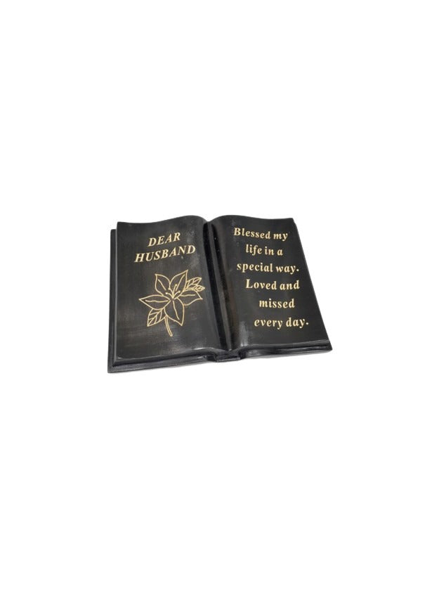 Option- Black and Gold lily memorial book.