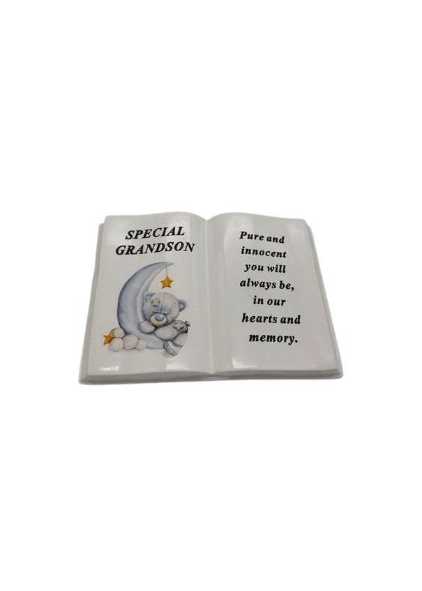 Options - Blue or Pink Moon Bear memorial Book