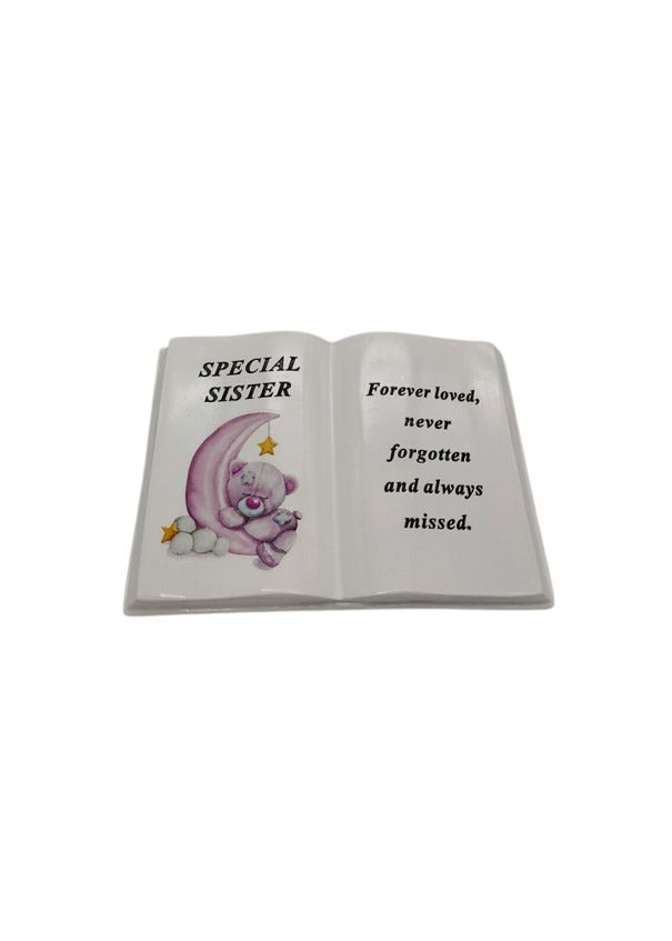 Options - Blue or Pink Moon Bear memorial Book