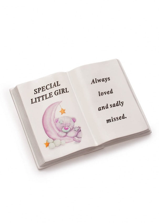 Options - Blue or Pink Moon Bear memorial Book