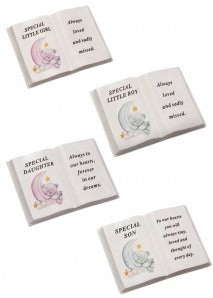 Options - Blue or Pink Moon Bear memorial Book