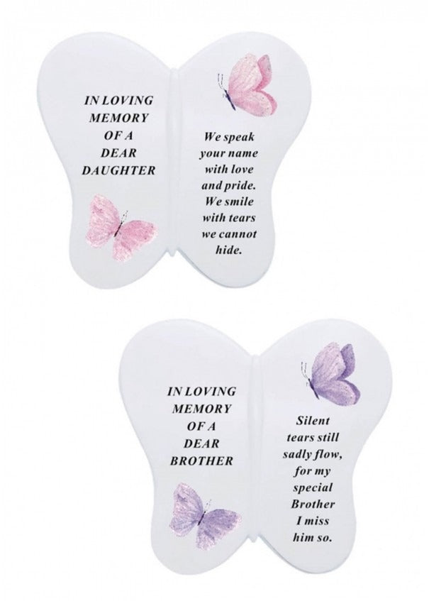 Options - White Butterfly Plaque
