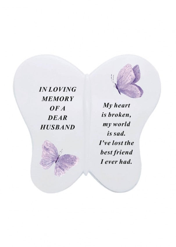 Options - White Butterfly Plaque