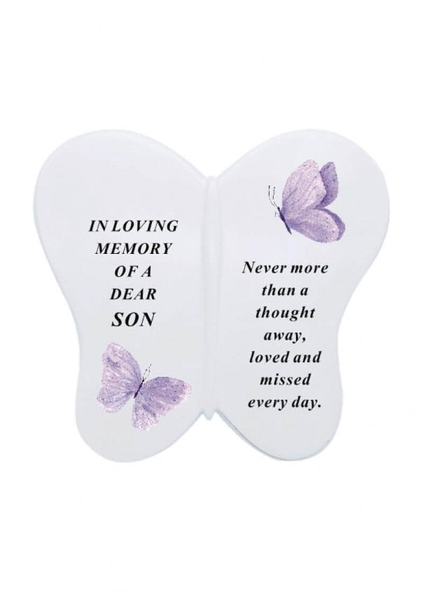 Options - White Butterfly Plaque