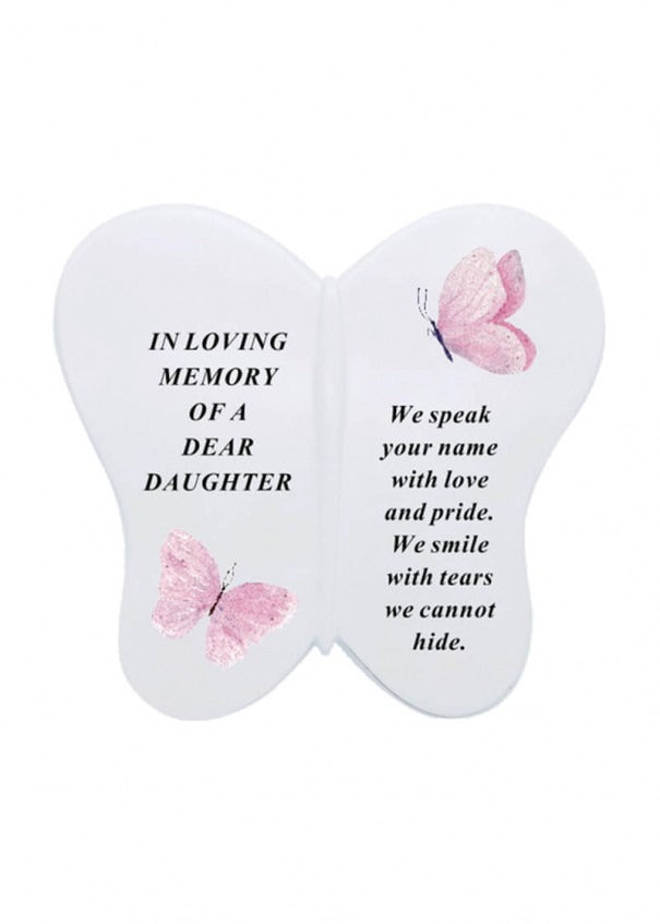 Options - White Butterfly Plaque