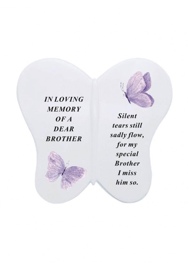 Options - White Butterfly Plaque
