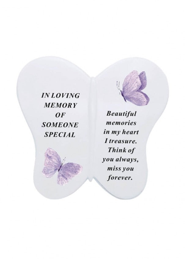 Options - White Butterfly Plaque