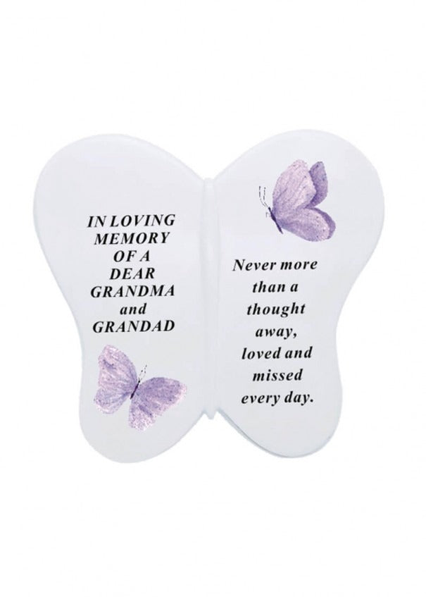 Options - White Butterfly Plaque