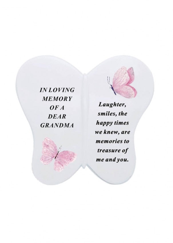 Options - White Butterfly Plaque
