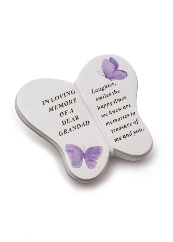 Options - White Butterfly Plaque