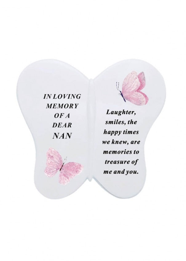Options - White Butterfly Plaque