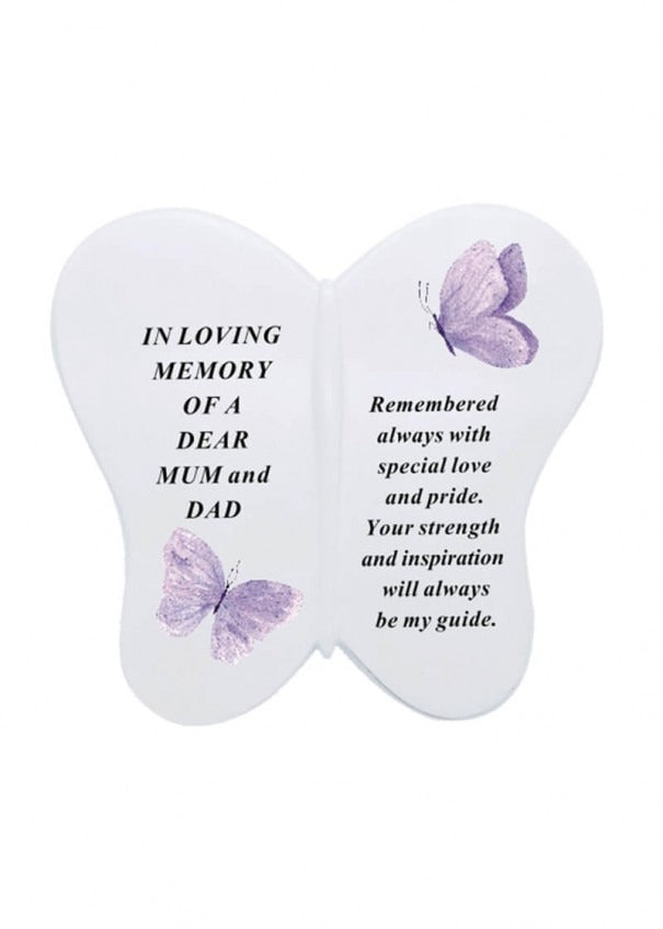 Options - White Butterfly Plaque