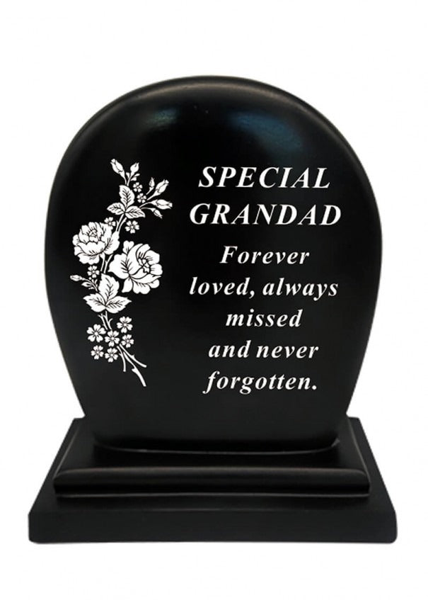 Options - Black Plaque With White Floral Detail