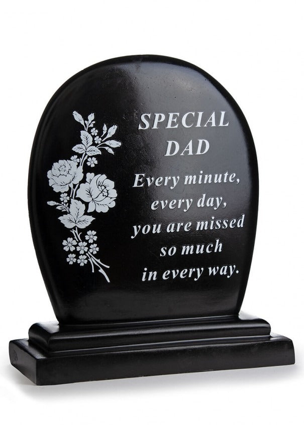 Options - Black Plaque With White Floral Detail