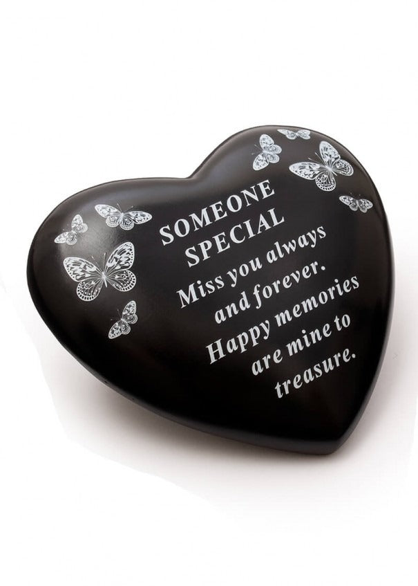 Option selection - Black Heart With Butterfly Detail Decor Ornaments Decor Ornaments