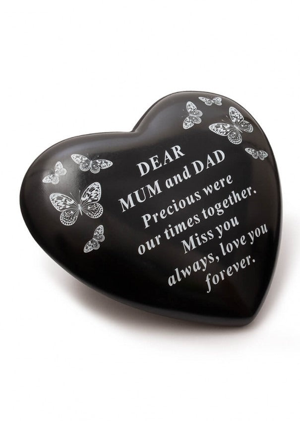 Option selection - Black Heart With Butterfly Detail Decor Ornaments Decor Ornaments