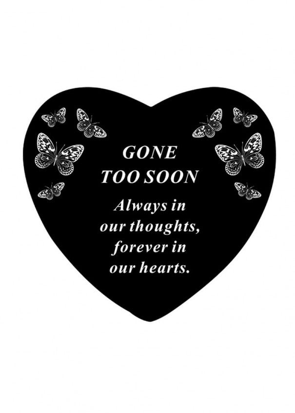 Option selection - Black Heart With Butterfly Detail Decor Ornaments Decor Ornaments