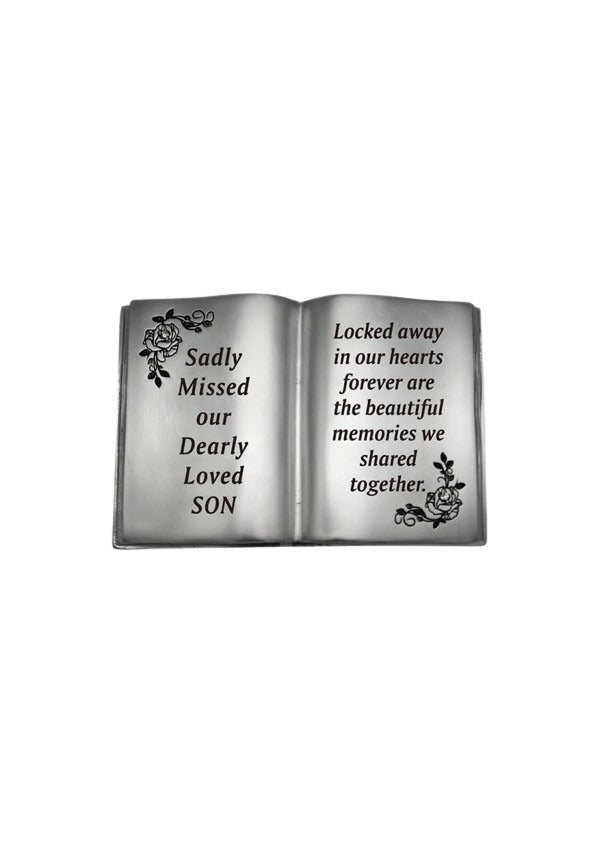 Option selection - Silver Book With Rose And Diamante Detail