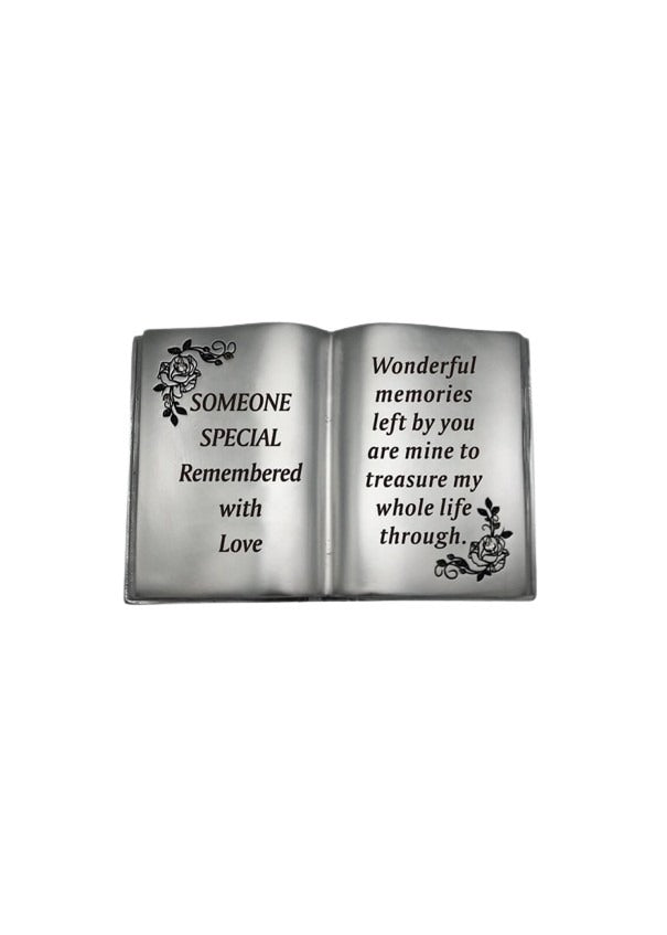 Option selection - Silver Book With Rose And Diamante Detail