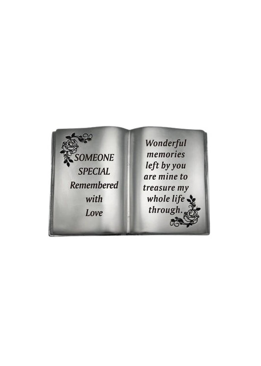 Option selection - Silver Book With Rose And Diamante Detail